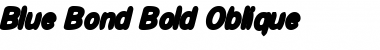 Download Blue Bond Bold Oblique Font Title Preview