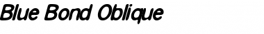 Download Blue Bond Oblique Font Title Preview