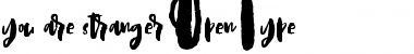 Download you are stranger Regular Font Title Preview