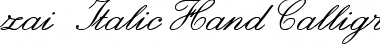 Download zai Italic Hand Calligraphy Font
