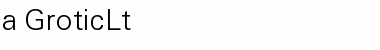 Download a_GroticLt Regular Font Title Preview