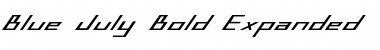Download Blue July Bold Expanded Bold Expanded Font Title Preview