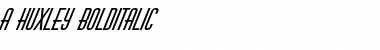 Download a_Huxley BoldItalic Font Title Preview
