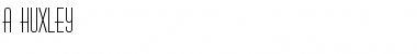 Download a_Huxley Regular Font Title Preview