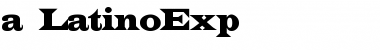 Download a_LatinoExp Regular Font Title Preview