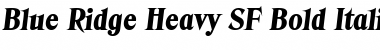 Download Blue Ridge Heavy SF Bold Italic Font Title Preview