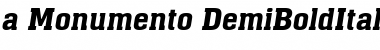 Download a_Monumento DemiBoldItalic Font Title Preview