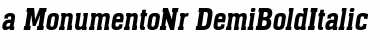Download a_MonumentoNr DemiBoldItalic Font Title Preview