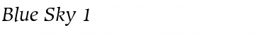 Download Blue Sky 1 Italic Font Title Preview