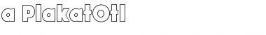 Download a_PlakatOtl Regular Font Title Preview