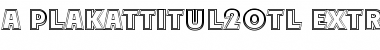 Download a_PlakatTitul2Otl ExtraBold Font Title Preview