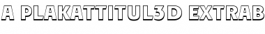 Download a_PlakatTitul3D ExtraBold Font Title Preview