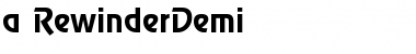 Download a_RewinderDemi Regular Font Title Preview