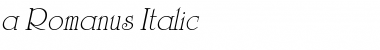 Download a_Romanus Italic Font Title Preview