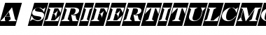 Download a_SeriferTitulCmObl Regular Font Title Preview