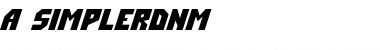 Download a_SimplerDnm Regular Font Title Preview