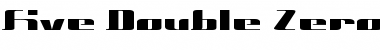 Download $Five Double Zero Regular Font Title Preview