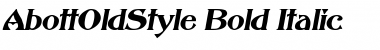 Download AbottOldStyle Bold Italic Font Title Preview