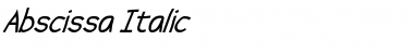 Download Abscissa Italic Font Title Preview