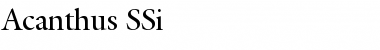 Download Acanthus SSi Regular Font Title Preview