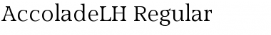 Download AccoladeLH Regular Font Title Preview
