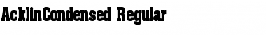 Download AcklinCondensed Regular Font Title Preview