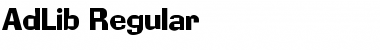 Download AdLib Regular Font Title Preview