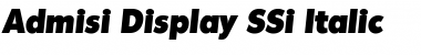 Download Admisi Display SSi Italic Font Title Preview