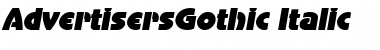 Download AdvertisersGothic Italic Font Title Preview