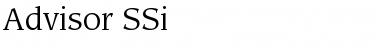 Download Advisor SSi Regular Font Title Preview