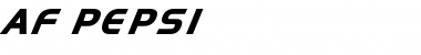 Download AF PEPSI Regular Font Title Preview