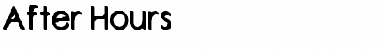 Download After Hours Regular Font Title Preview