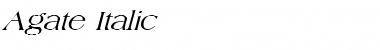 Download Agate Italic Font Title Preview