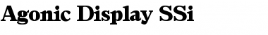 Download Agonic Display SSi Regular Font Title Preview