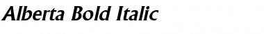 Download Alberta Bold Italic Font Title Preview