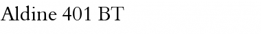 Download Aldine401 BT Roman Font Title Preview