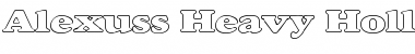 Download Alexuss Heavy Hollow Wide Regular Font Title Preview