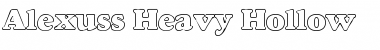 Download Alexuss Heavy Hollow Regular Font Title Preview