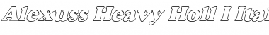 Download Alexuss Heavy Holl_I Italic Font Title Preview
