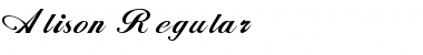 Download Alison Regular Font Title Preview