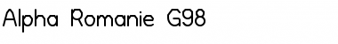 Download Alpha Romanie G98 Regular Font Title Preview