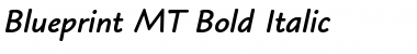 Download Blueprint MT ItalicBold Font Title Preview