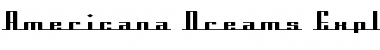Download Americana Dreams ExpUpright Regular Font Title Preview