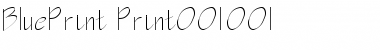 Download BluePrint Print Font Title Preview