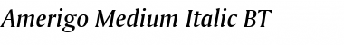 Download Amerigo Md BT Medium Italic Font Title Preview