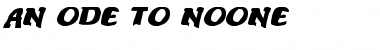 Download An ode to noone Regular Font Title Preview