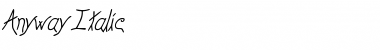 Download Anyway Italic Font Title Preview