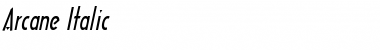 Download Arcane Italic Font Title Preview