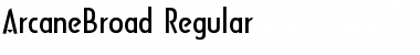 Download ArcaneBroad Regular Font Title Preview