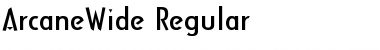 Download ArcaneWide Regular Font Title Preview